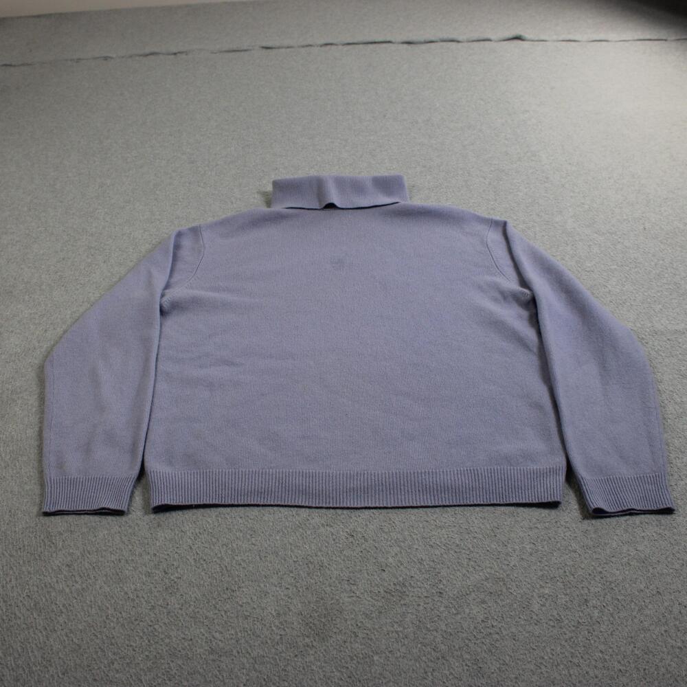 Griffen Cashmere Sweater Women XL Purple Turtleneck Solid Heritage Capsule READ